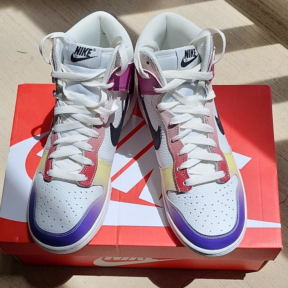 Nike Dunks: White and Purple Sneakers